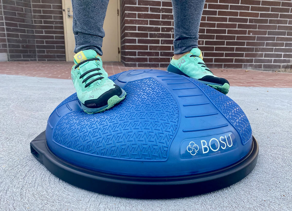 BOSU air-filled dome side of comparison slider