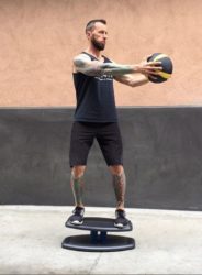 Medicine Ball Lateral Rotations - StrongBoard Balance Board