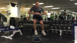 StrongBoard Balance Board Side to Side Squat Jump