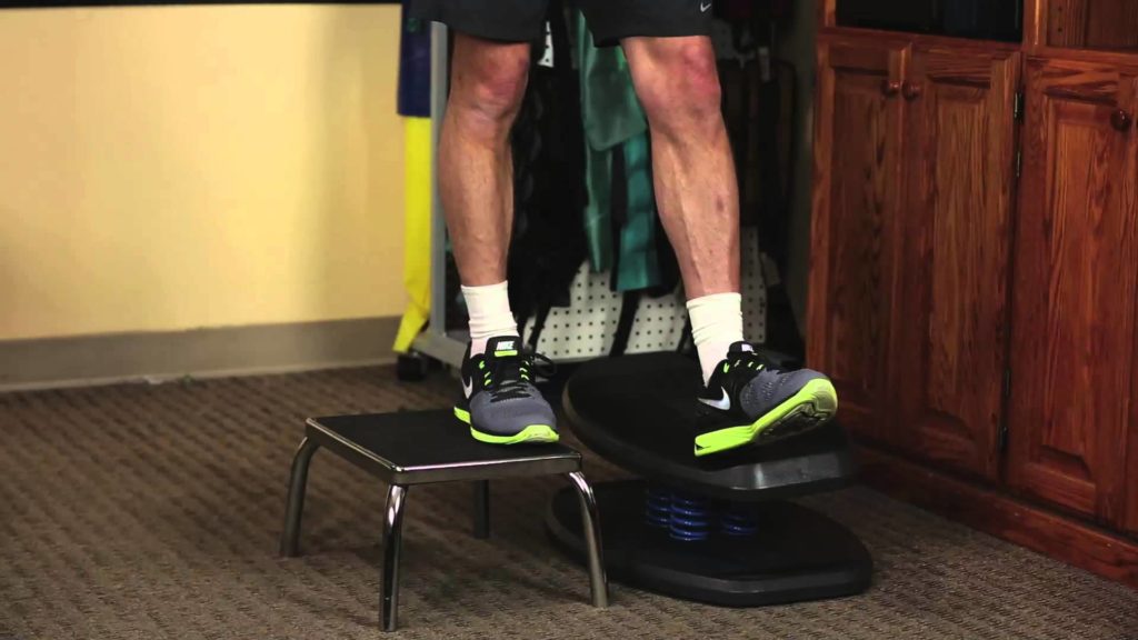 StrongBoard Balance Board Standing Assisted Lateral Step Down