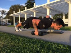Balance Training with StrongBoard Balance Board Plank Row Combination