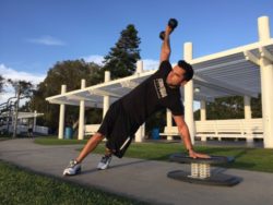 Balance Training with StrongBoard Balance Board Plank Row Combination