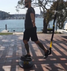 StrongBoard Balance Board Suspension Lunge with TRX
