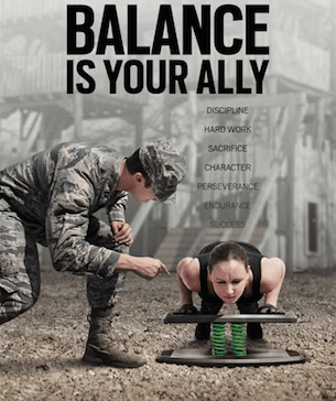 StrongBoard Balance Board Military Banner Push Up 4