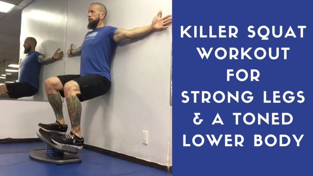 Wall Squats for Lower Body Burn | Static Wall Squat with Teeters