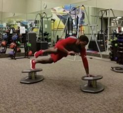 Build Upper Body Strength While Burning Fat Fast with Plank Cable Row with Knee Kick on StrongBoard Balance Board