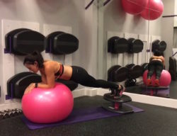 Strengthen Abs and Back While Burning Fat with Stability Ball Pikes on StrongBoard Balance Board
