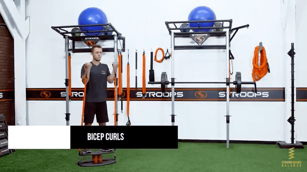 Bicep Curl using StrongStrap By STROOPS For StrongBoard
