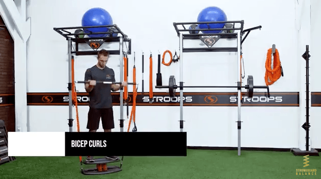 Bicep Curls Using StrongStrap By Stroops For StrongBoard