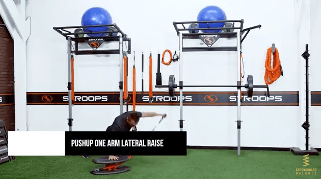 Pushup Lateral Raise Using StrongStrap By Stroops For StrongBoard