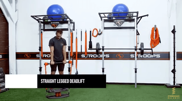 Straight Legged Deadlift Using StrongStrap By Stroops For StrongBoard