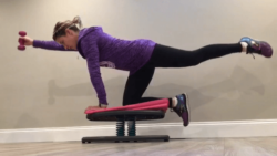 Effective Back Stabilizing Move While Strengthening Core and Shoulders Dizzy Bird Dogs on StrongBoard Balance Board