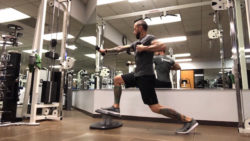 Torch Fat All Over With the Stationary Lunge Cable Punch-Pull Exercise with StrongBoard Balance Board