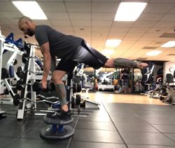 Blast Your Biceps While Toning Your Glutes with Single Leg Bent-Over Dumbbell Curls on StrongBoard Balance Board